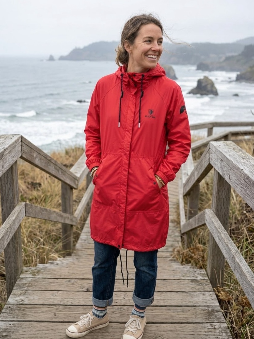 Black Yak Red Rain Jacket Size M